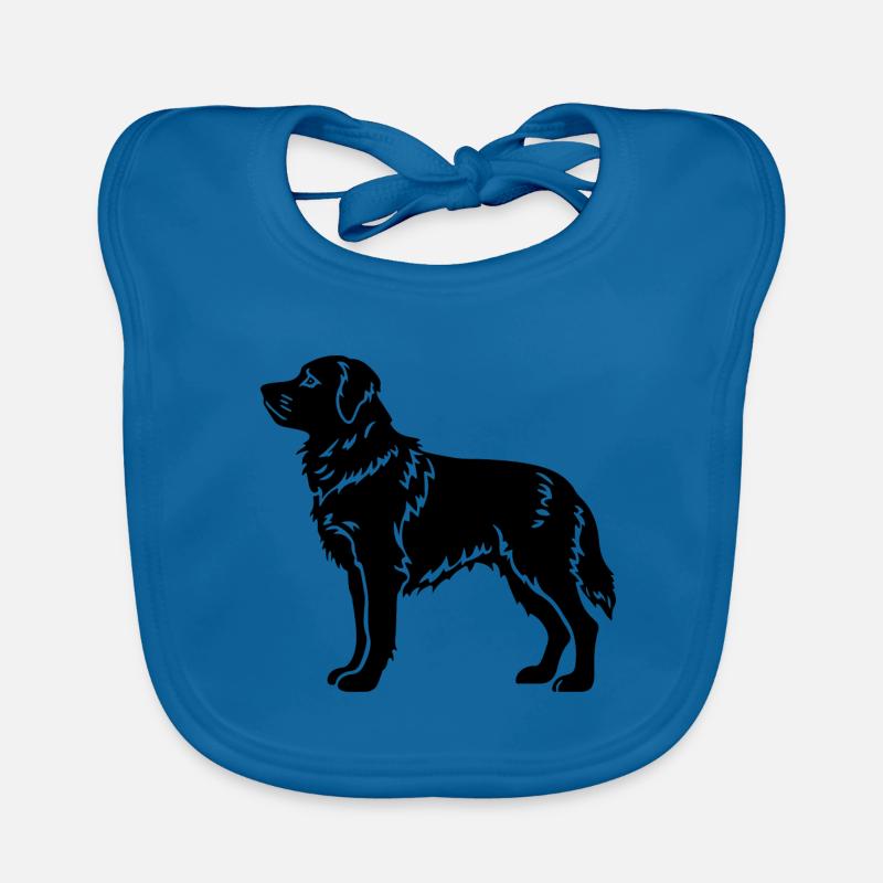 Chien samoyède - Bavoir bio Bébé - bleu paon