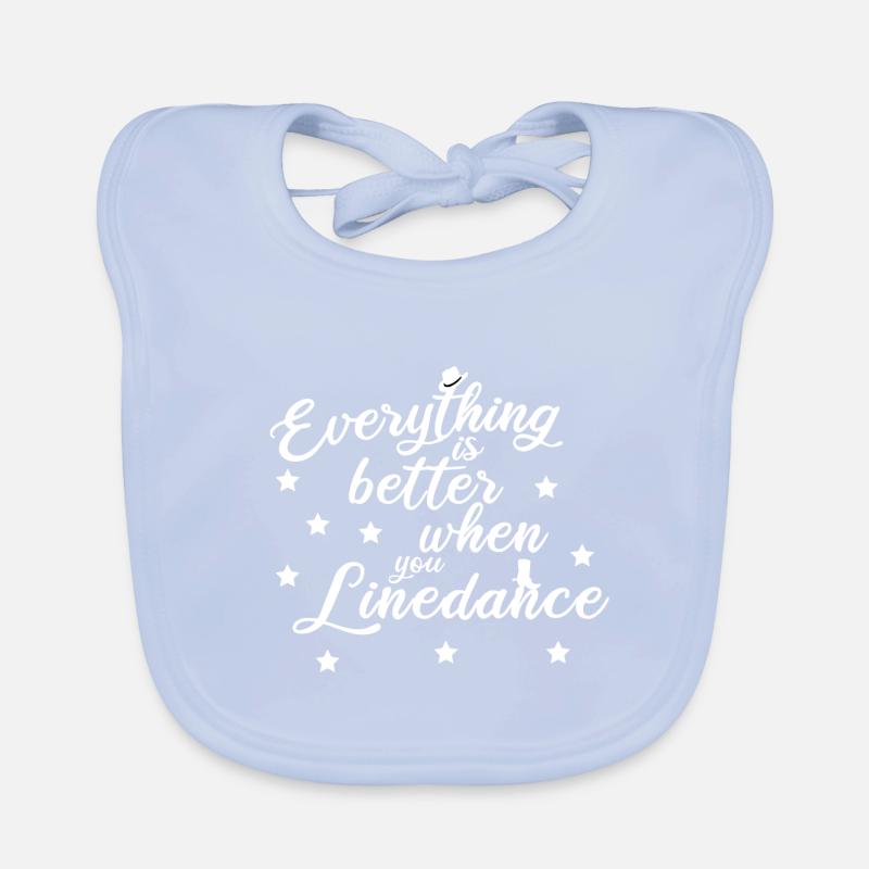 Everything is better with line dancing Organic Baby Bibs