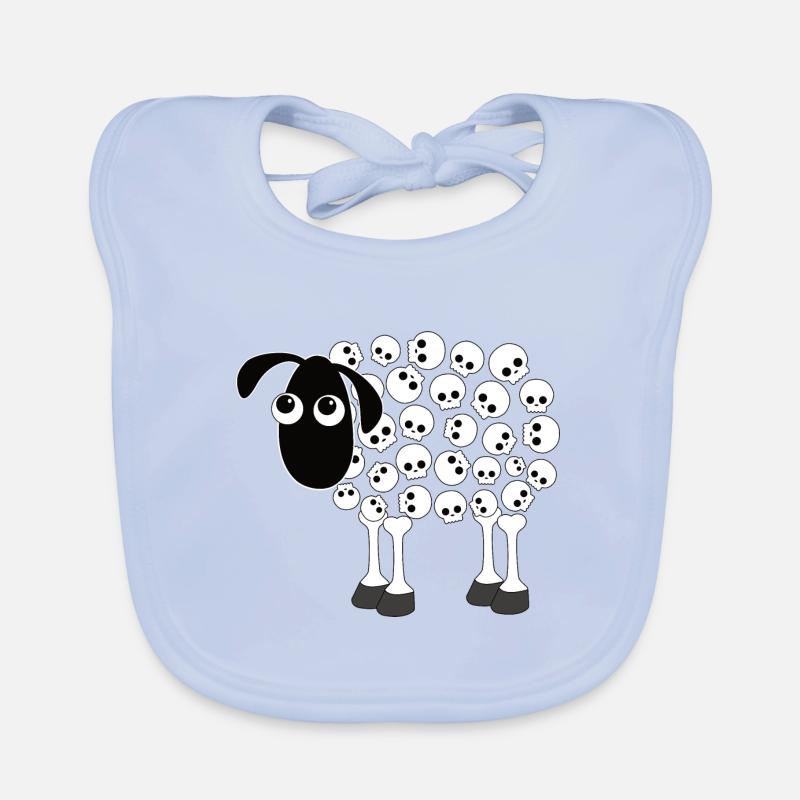 Sheep Skull Bone Skulls Gothic Skirt Organic Baby Bibs