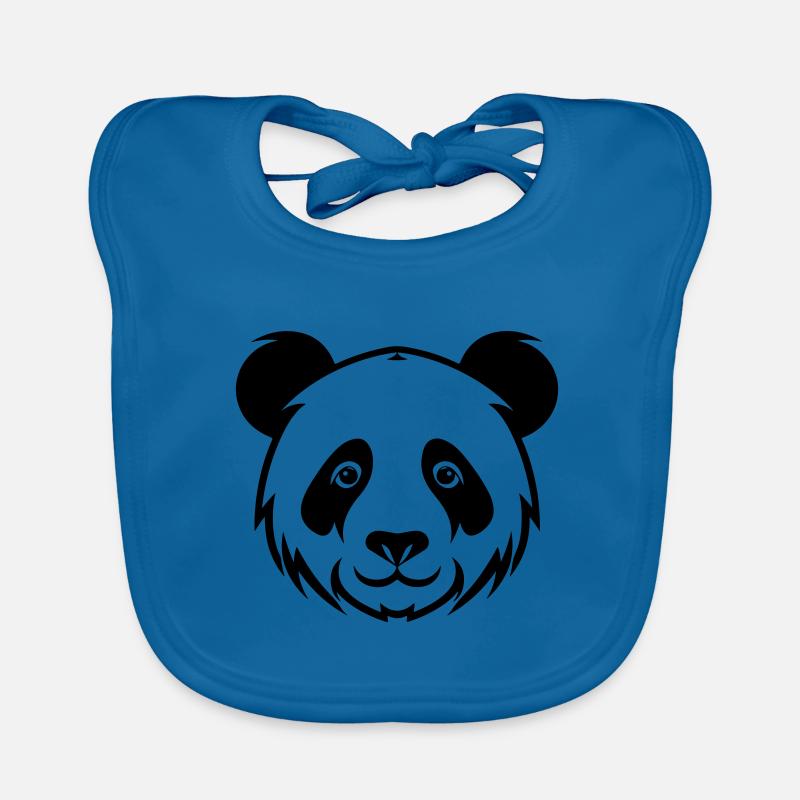 Panda Head Organic Baby Bibs