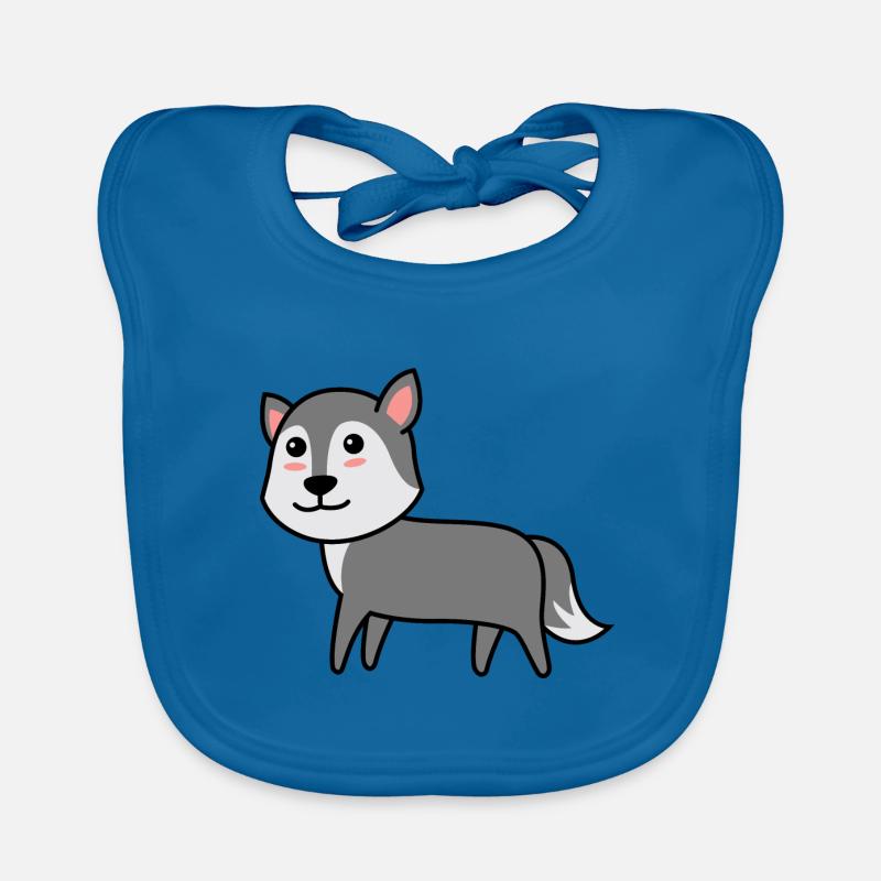 Wolf Comic Animal Organic Baby Bibs
