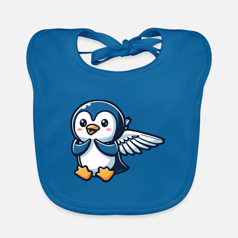 Celestial Penguin Wings Organic Baby Bibs