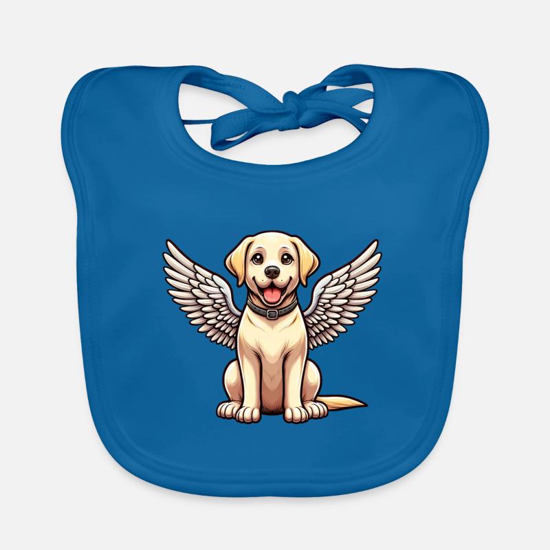Labrador Retriever Comic Engel Baby Bio-Lätzchen