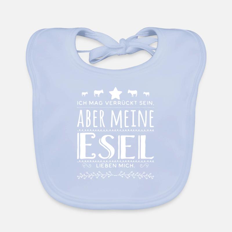 Witziger Spruch Esel Maultier Muli Geschenk Baby Bio-Lätzchen