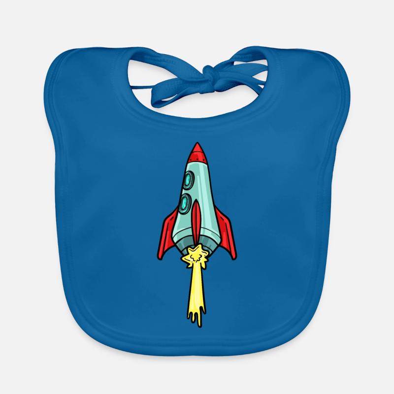Rocket Space Shuttle Spaceship Astronaut Space Organic Baby Bibs