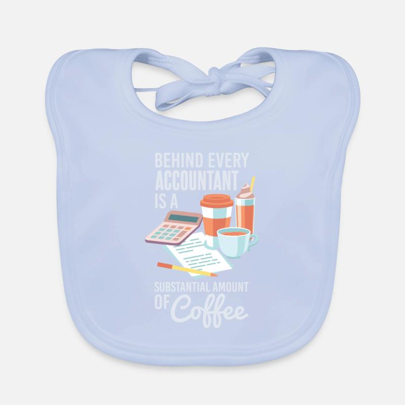 Café comptable drôle Bavoir bio Bébé