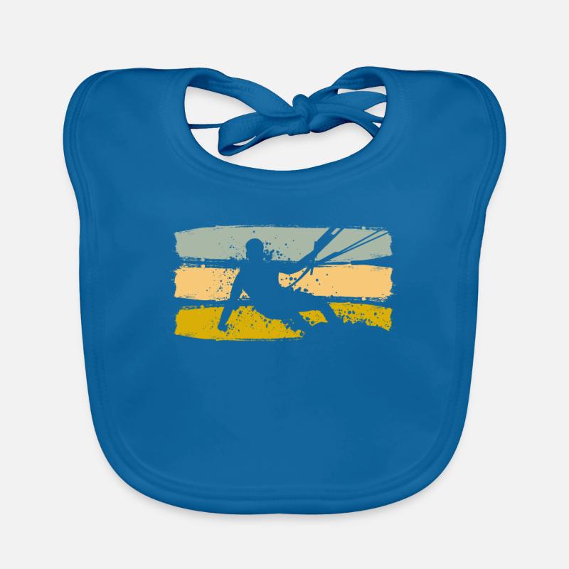 Kitesurf Kitesurf - Bavoir bio Bébé - bleu paon