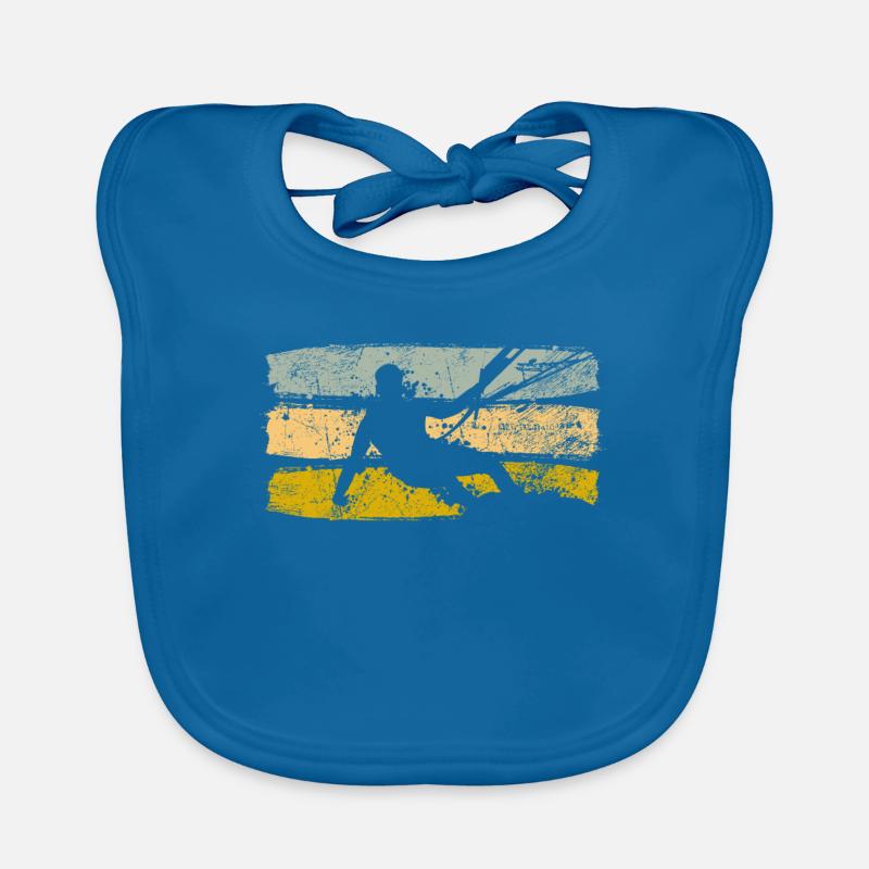 Retro Kiteboard Geschenk Baby Bio-Lätzchen