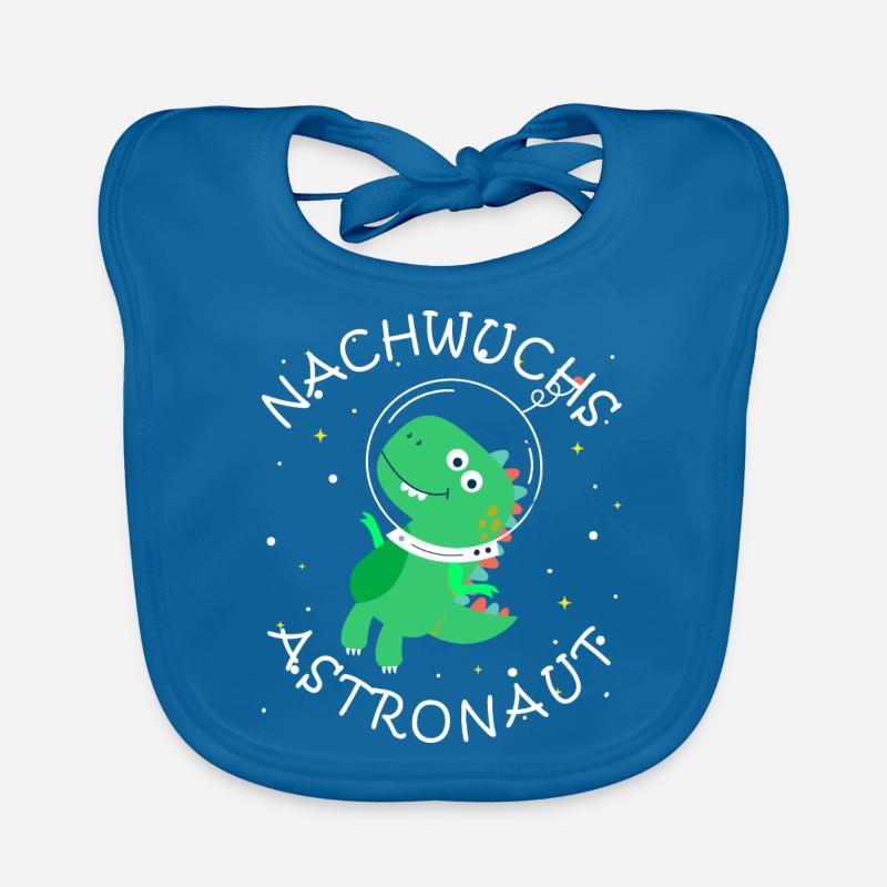 LA PROGÉNITURE ASTRONAUTE. Dino dans l’espace. Bavoir bio Bébé