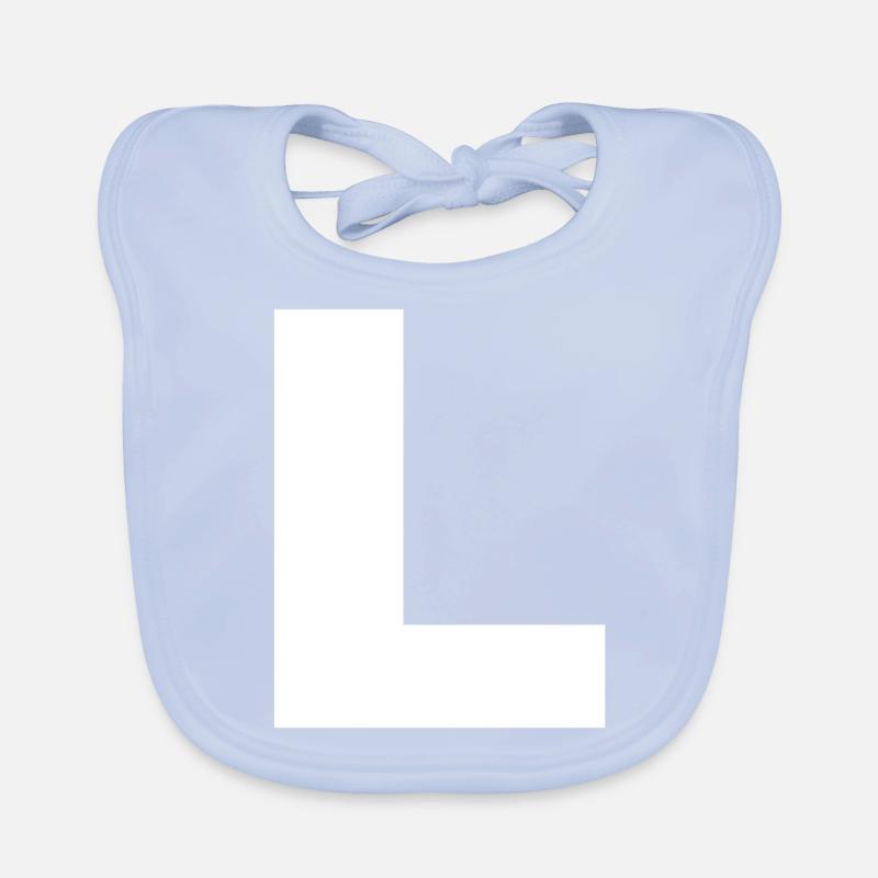 Buchstabe Initialen L Baby Bio-Lätzchen