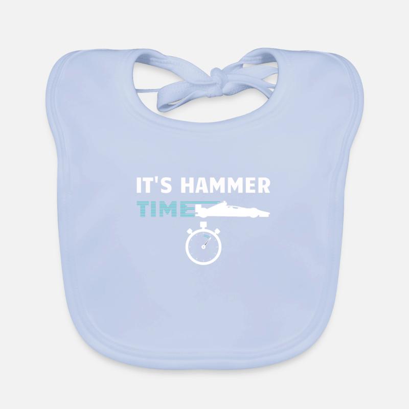 Auto Racing Hammer Time Organic Baby Bibs