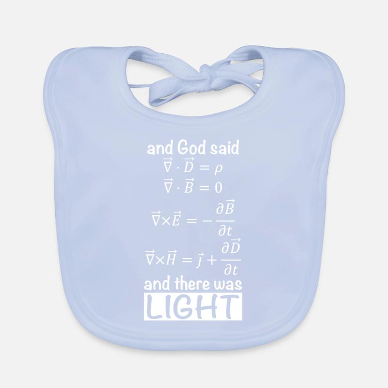 Maxwell equation physics nerd joke Organic Baby Bibs