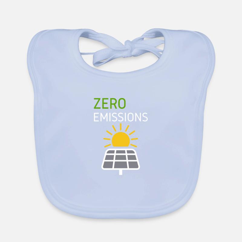 Zero emissions solar sun Organic Baby Bibs