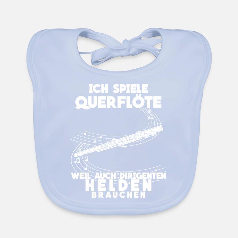 Querflöte lustiger Dirigenten Spruch Baby Bio-Lätzchen