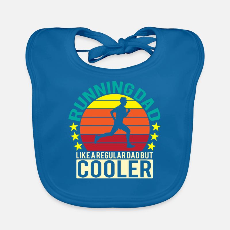 Cadeau de course papa rétro papa jogging Bavoir bio Bébé