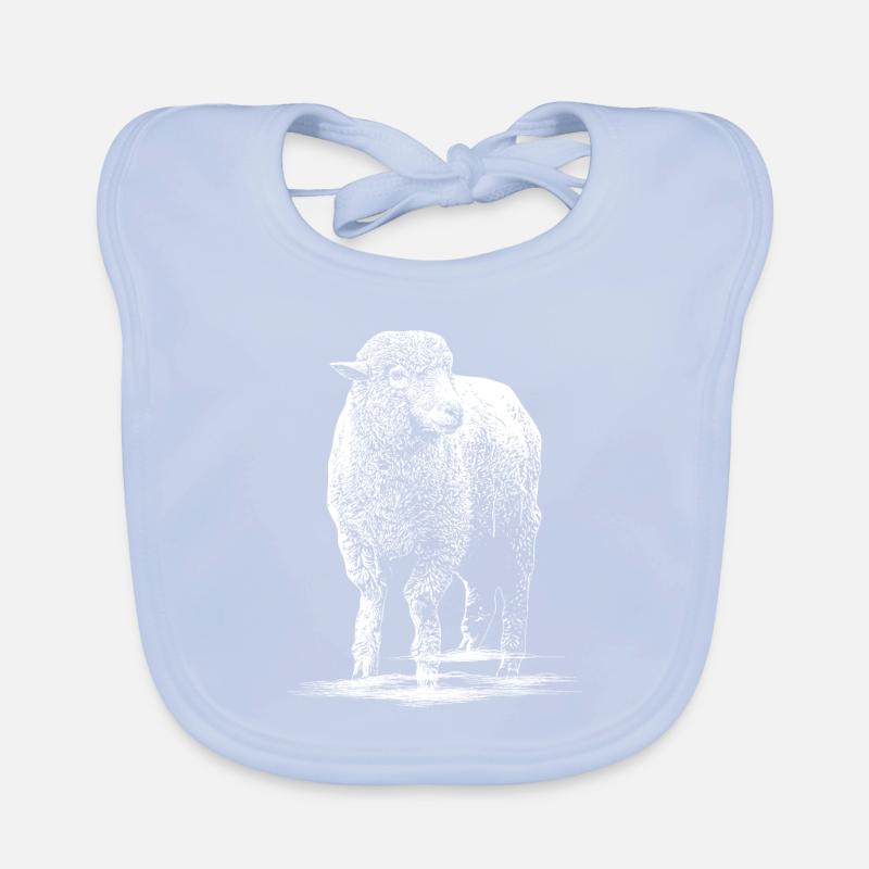 Schaf Illustration Schafbock Baby Bio-Lätzchen