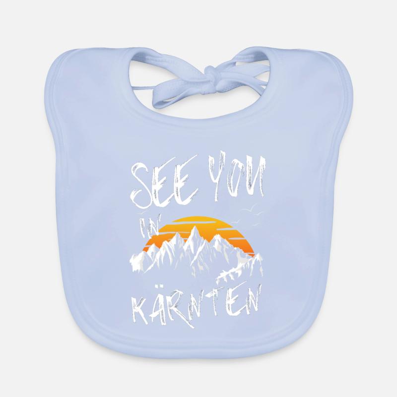 Carinthia Skiing Mountain Snowboarding Austria Organic Baby Bibs