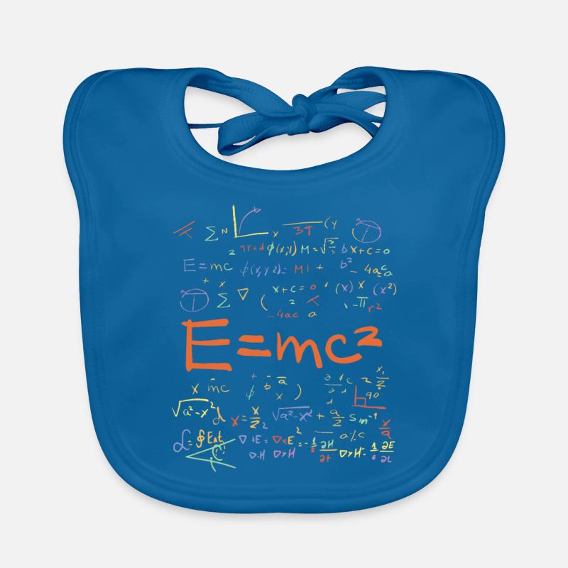 Physics and Math Formulas EMC2 Organic Baby Bibs