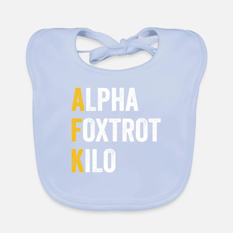 Computerchat Alpha Foxtrotti Kilo - Afk Organic Baby Bibs