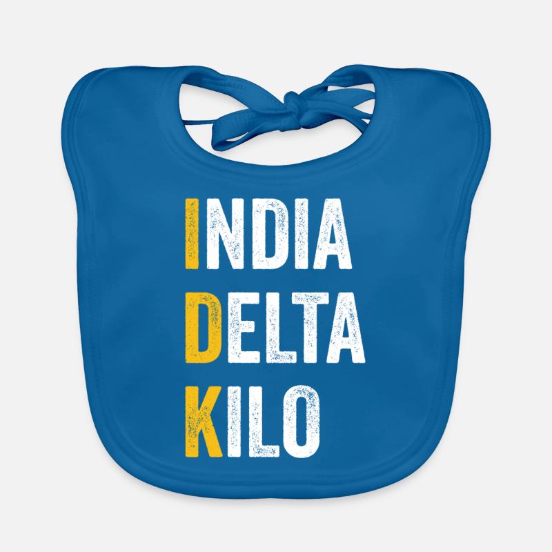 Chat informatique Inde Delta Kilo - IDK Bavoir bio Bébé