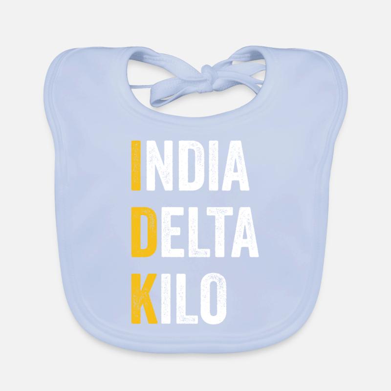 Chat informatique Inde Delta Kilo - IDK Bavoir bio Bébé