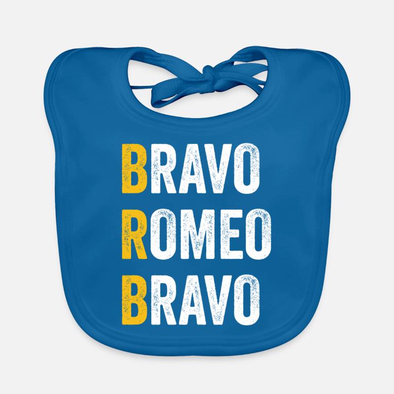 Computer-Chat Bravo Romeo Bravo - BRB Baby Bio-Lätzchen