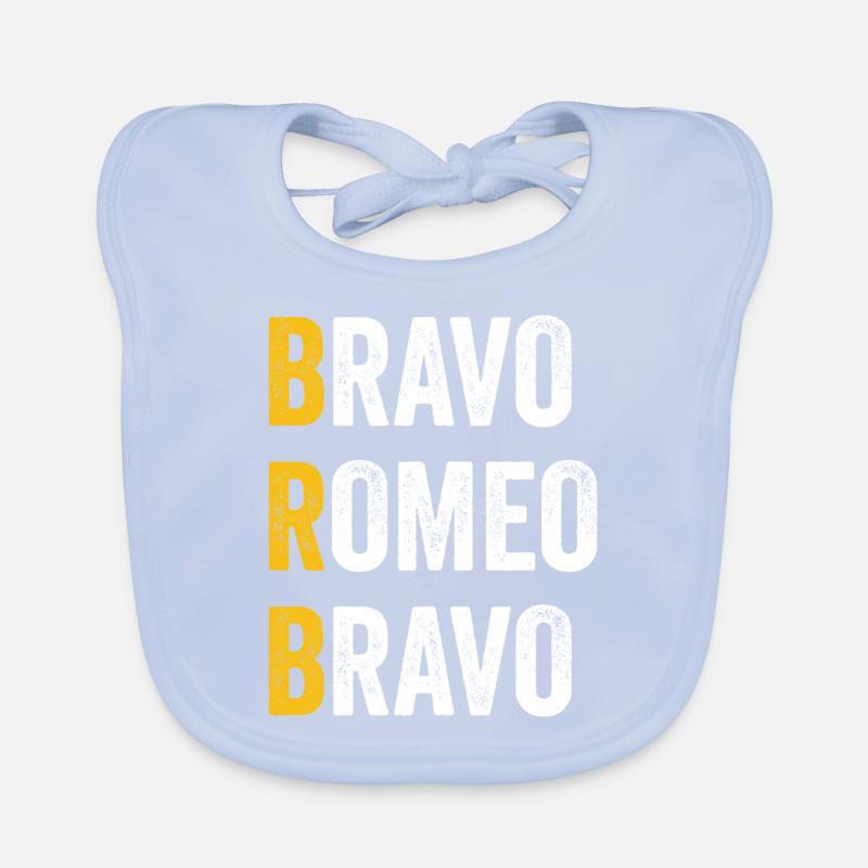 Computer-Chat Bravo Romeo Bravo - BRB Baby Bio-Lätzchen