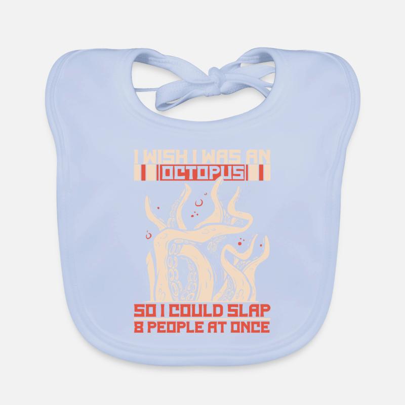 Octopus Octopus Cuttlefish Animal Organic Baby Bibs
