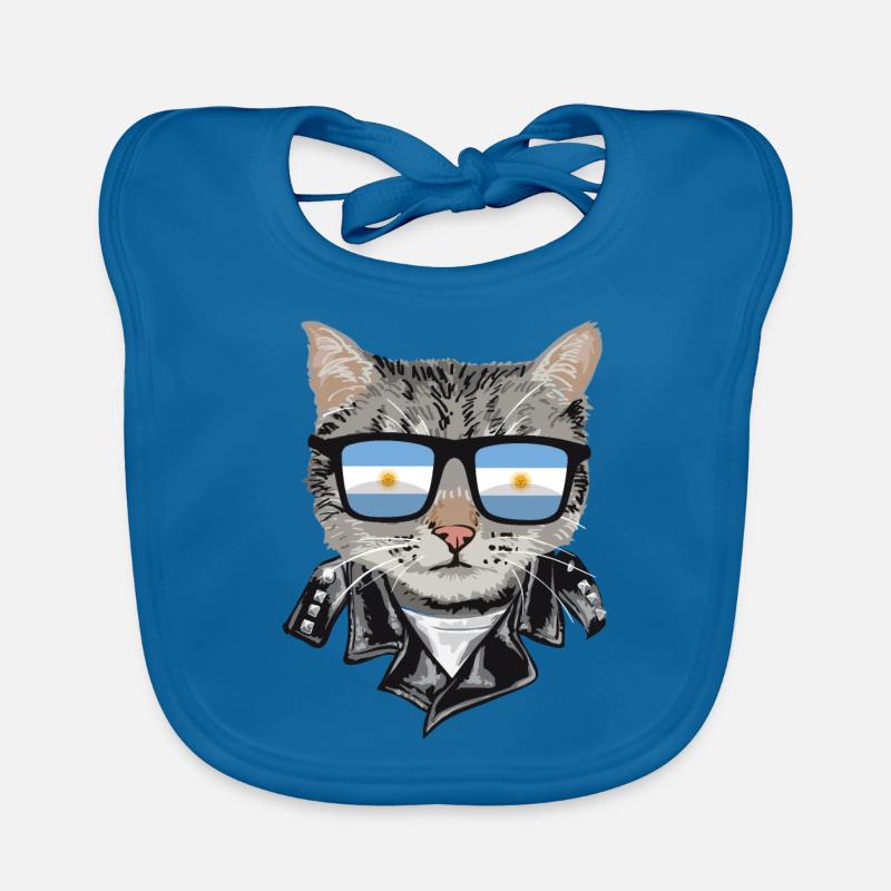 Lunettes de soleil pour chat avec drapeau argentin Bavoir bio Bébé