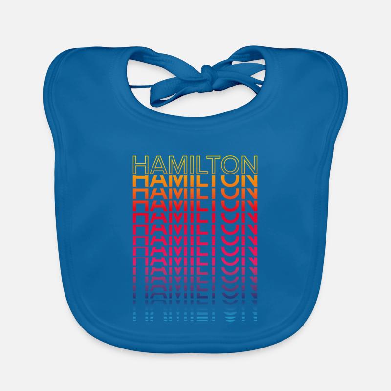 Retro Nostalgic City - Rainbow Hamilton Organic Baby Bibs