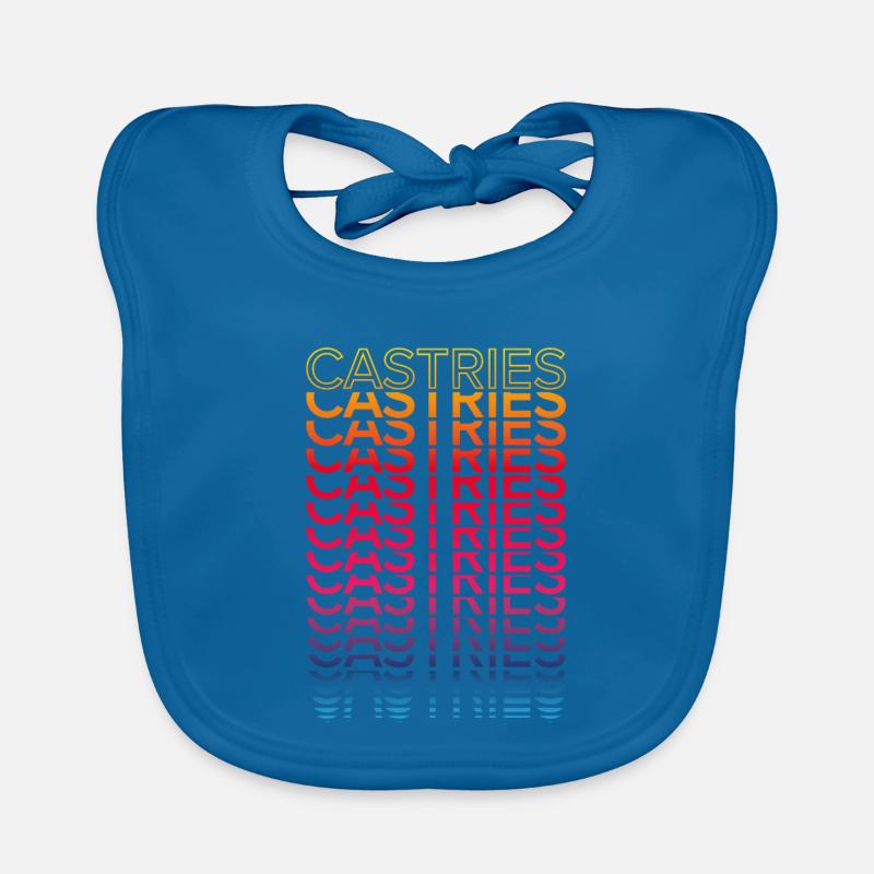Retro Nostalgic City - Rainbow Castries Organic Baby Bibs