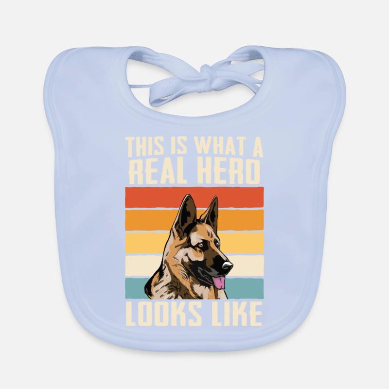 German Shepherd Dog Organic Baby Bibs