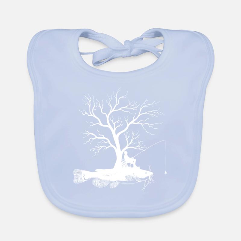 Graphic Tree - Fish Catfish Organic Baby Bibs