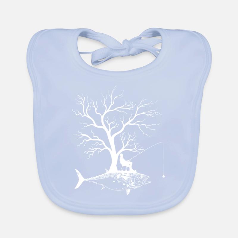 Graphic Tree - Fish False Albacore Organic Baby Bibs