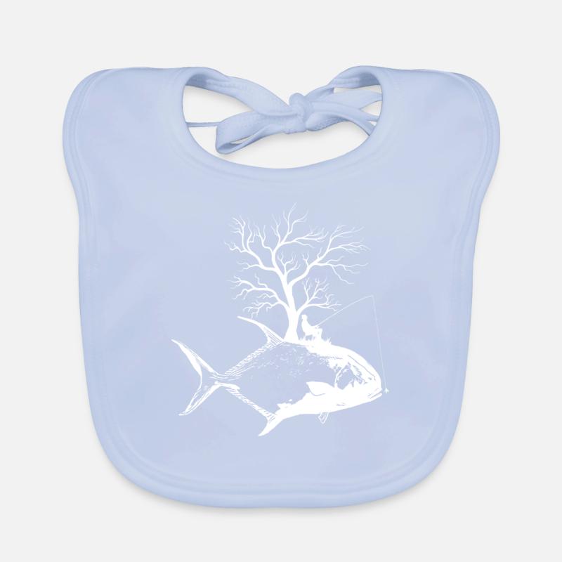Arbre graphique - Permis de pêche Bavoir bio Bébé
