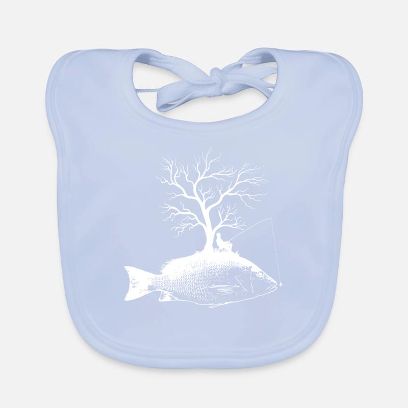 Graphic Tree - Fish Redfish Organic Baby Bibs
