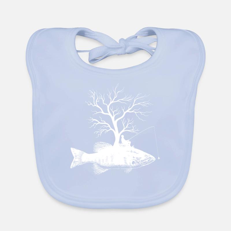 Graphics Tree - Fish Small Bass Organic Baby Bibs