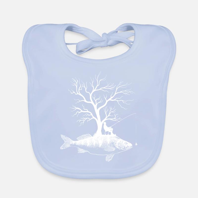 Graphic Tree - Fish Yellow Perch Organic Baby Bibs