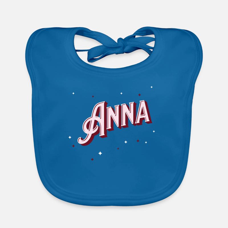 Anna names personalized Organic Baby Bibs