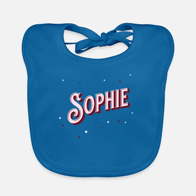 Sophie names personalized Organic Baby Bibs