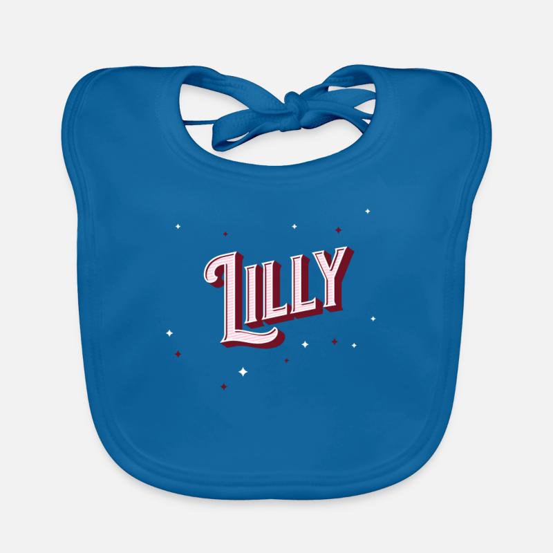 Lilly name personalized Organic Baby Bibs