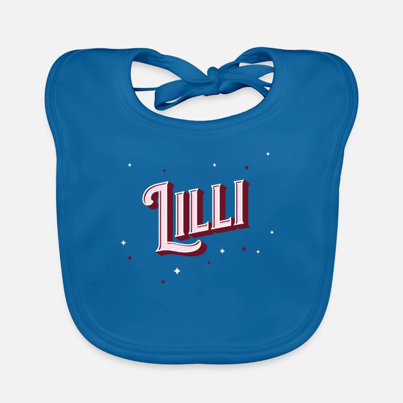 Lilli name personalized Organic Baby Bibs