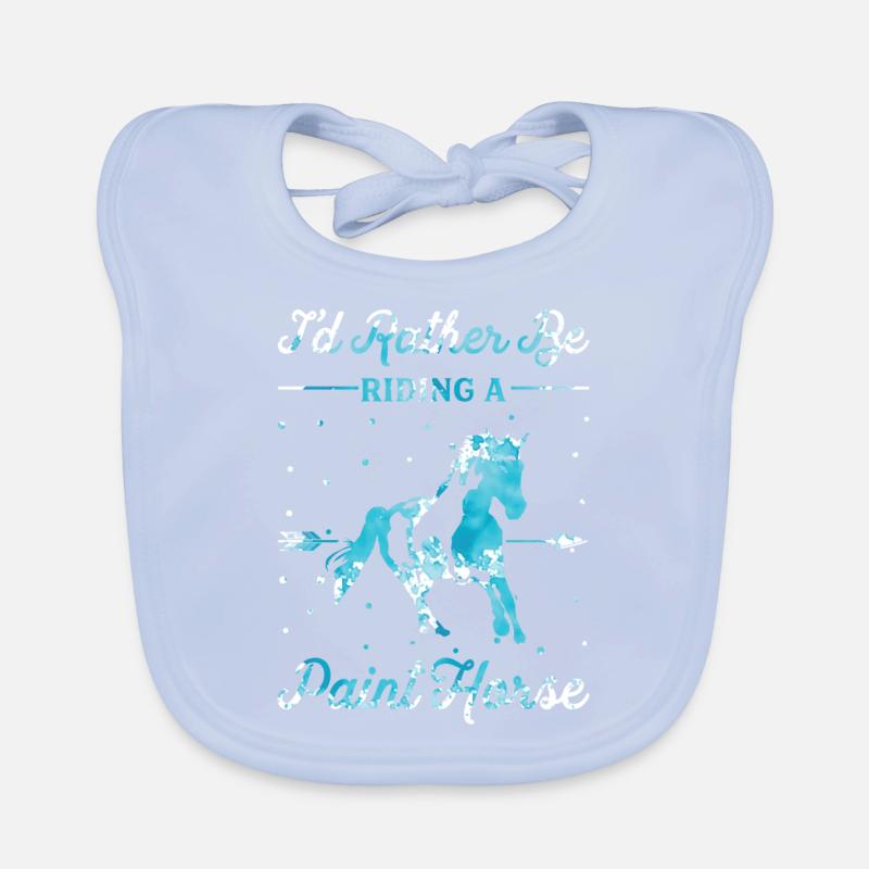 Monter un cheval laqué Bavoir bio Bébé