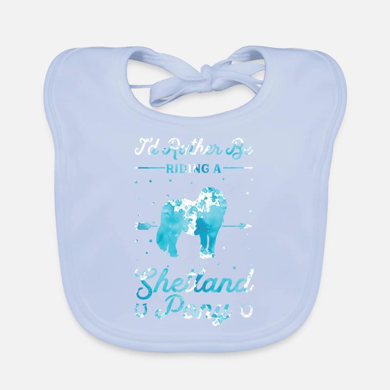 Riding a Shetland Pony Organic Baby Bibs