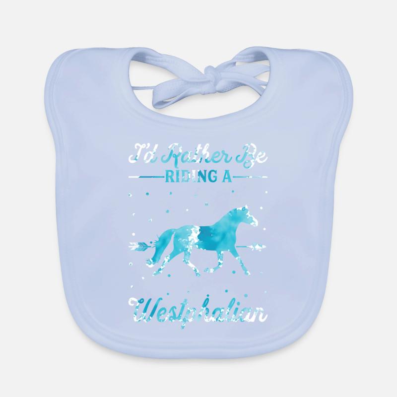 Monter sur un cheval westphalien Bavoir bio Bébé