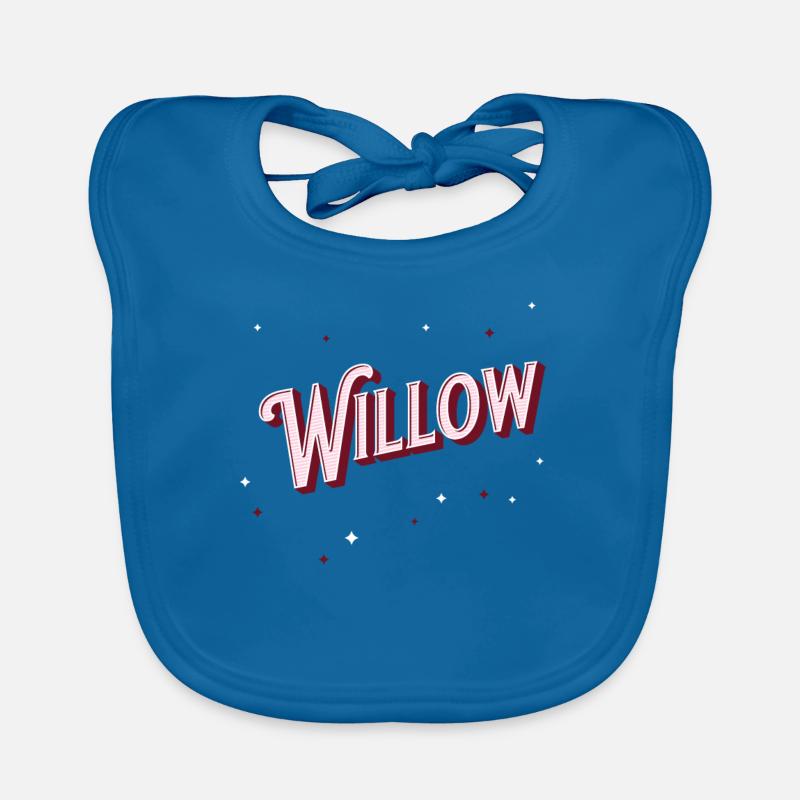 Willow name personalized Organic Baby Bibs