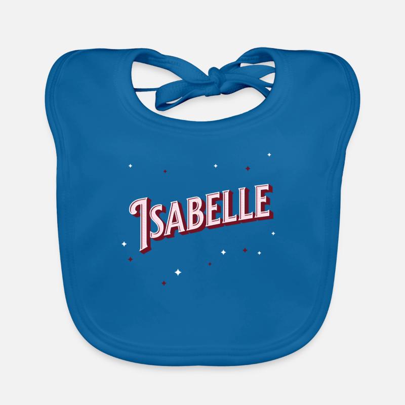 Isabelle name personalized Organic Baby Bibs