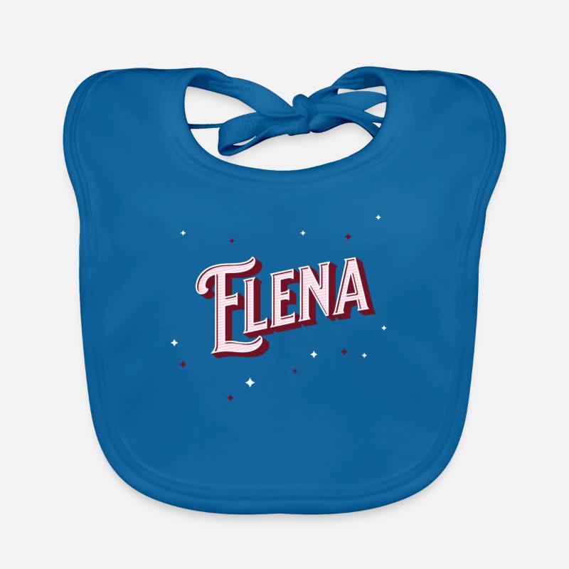 Elena name personalized Organic Baby Bibs