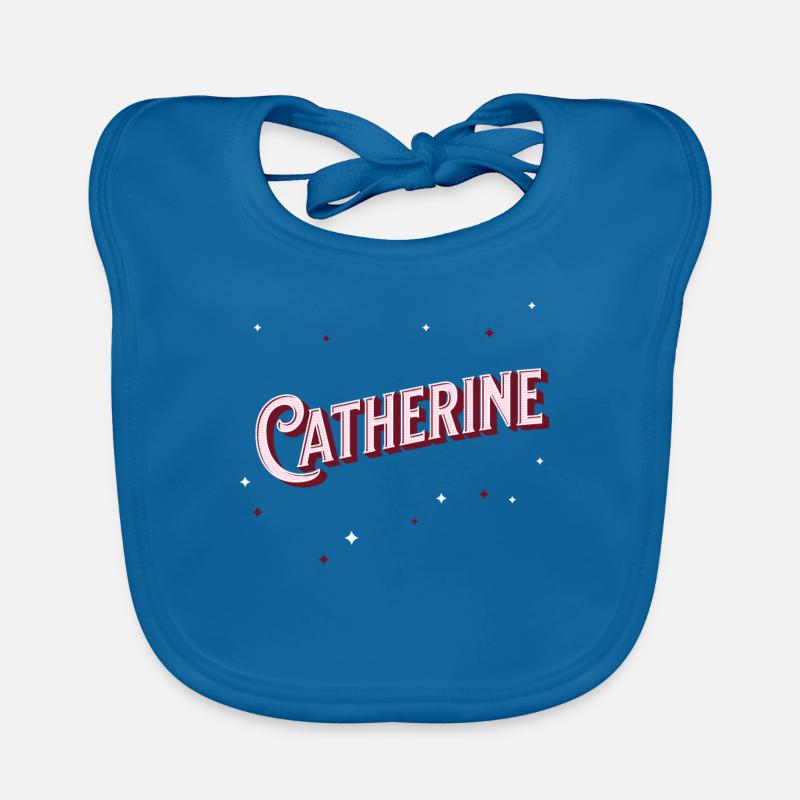 Catherine name personalized Organic Baby Bibs