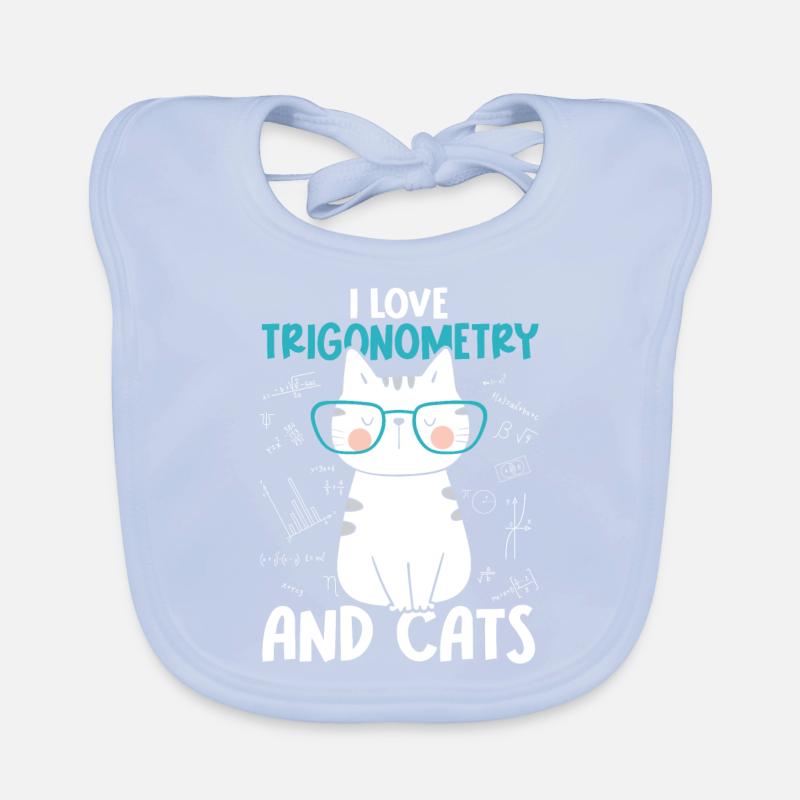 I Love Cats - Trigonometry Organic Baby Bibs